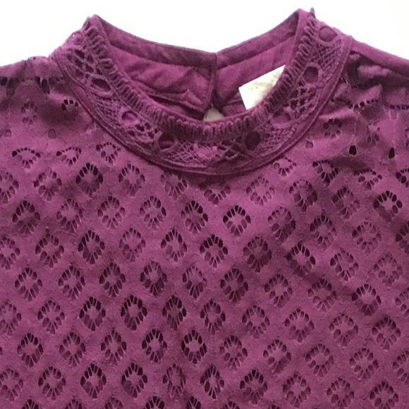 Rewind Wine Lace Overlay Top - Picture 3 of 7